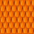 Vector red roof tile, texture. Abstract geometric 3d background. Royalty Free Stock Photo