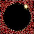 Vector Red Round Enchanting Precious Grainy Frame