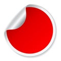 Vector red round sticker