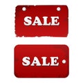 Vector red sale set. discount tags labels Royalty Free Stock Photo