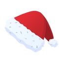 Vector red santa hat in simple cartoon style Royalty Free Stock Photo