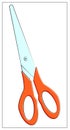 Vector red scissors icon. Vector Flat illustration of stationery scissors for web design, logo, icon, app, UI Royalty Free Stock Photo