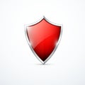 Vector red shield icon Royalty Free Stock Photo