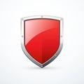 Vector red shield icon Royalty Free Stock Photo