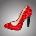 Vector red shoe Royalty Free Stock Photo