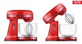 Vector Red Stand Mixer Royalty Free Stock Photo