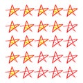 vector red star symbol for rating Royalty Free Stock Photo