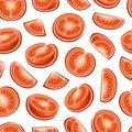 Vector Red Tomato seamless pattern Royalty Free Stock Photo