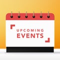 Vector Red & White Upcoming Event Calendar