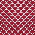 Vector red and white fishscale seamless pattern background