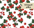 Vector redcurrant seamless pattern. background, pattern, fabric design, wrapping paper, cover