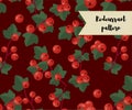 Vector redcurrant seamless pattern. background, pattern, fabric design, wrapping paper, cover