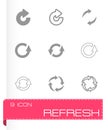 Vector refresh icon set