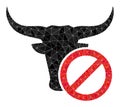 Vector Reject Beef Triangle Filled Icon