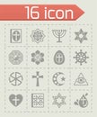 Vector Religion icon set