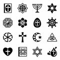 Vector Religion icon set