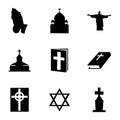 Vector religion icons set Royalty Free Stock Photo