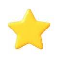 Vector render Yellow star icon.