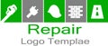 Repair tools and logo template Royalty Free Stock Photo