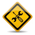 Vector repairs shop icon