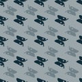 Vector repeat seamless classic blue butterflies pattern print background Royalty Free Stock Photo