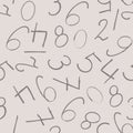 Vector repeat seamless numbers pattern print background Royalty Free Stock Photo