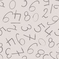 Vector repeat seamless numbers pattern print background Royalty Free Stock Photo