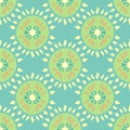 Sunburst Pattern In Lime green And Blue