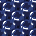 Vector repeated seamless pattern of simply drawn blueberries