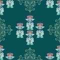 Decorative Butterflies Arranged On Teal Royalty Free Stock Photo