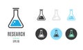 Vector research infographic template. Color icon for your illustration or presentation