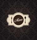 Vector Restaurant Menu Label with Background