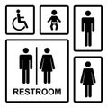 Vector restroom icons set