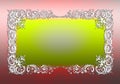 Vector retro border frame at grunge background. Royalty Free Stock Photo