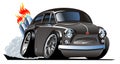 Vector retro cartoon hotrod Royalty Free Stock Photo