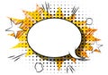 Vector retro comic book blank explosion bubble. Royalty Free Stock Photo