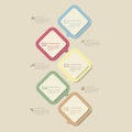 Vector retro dusk process steps infographics template background Royalty Free Stock Photo