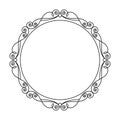 Vector retro frames .Vector illustration. Black white. Royalty Free Stock Photo
