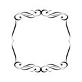Vector retro frames .Vector illustration.Black white. Royalty Free Stock Photo