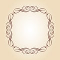 Vector retro frames .Vector illustration.Black white. Royalty Free Stock Photo