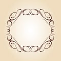 Vector retro frames .Vector illustration.Brown beige.