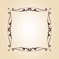 Vector retro frames .Vector illustration.Brown beige. Royalty Free Stock Photo