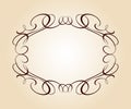 Vector retro frames .Vector illustration.Brown beige. Royalty Free Stock Photo