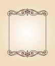 Vector retro frames .Vector illustration.Brown beige. Royalty Free Stock Photo