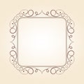 Vector retro frames .Vector illustration.Brown . Royalty Free Stock Photo