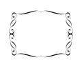 Vector retro frames .Vector illustration.Black white. Royalty Free Stock Photo