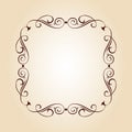 Vector retro frames .Vector illustration.Black white. Royalty Free Stock Photo
