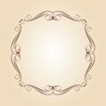 Vector retro frames .Vector illustration.Brown . Royalty Free Stock Photo