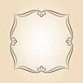 Vector retro frames .Vector illustration.Brown beige. Royalty Free Stock Photo