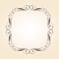 Vector retro frames .Vector illustration.Brown . Royalty Free Stock Photo